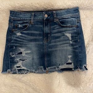 Denim mini skirt